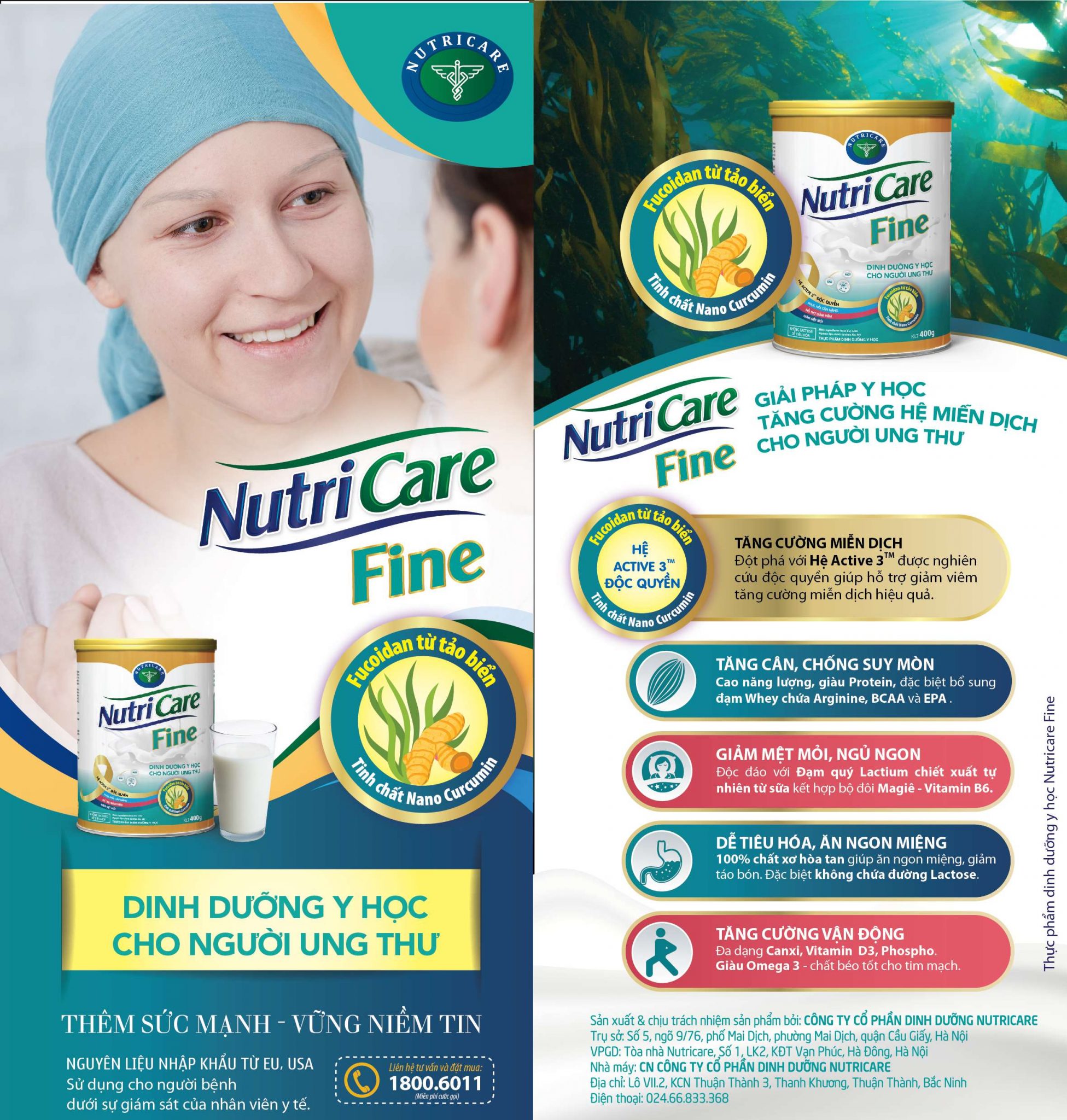 Sữa cho bệnh nhân ung thư Nutricare Fine